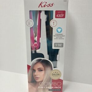 Kiss 2-in-1 Hair Styling Combo - Pink and Blue
